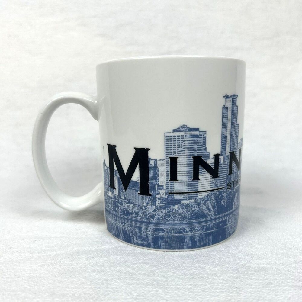 Vntg '02 Starbucks Barista Skyline Series One Minneapolis Mug 16oz City of Lakes